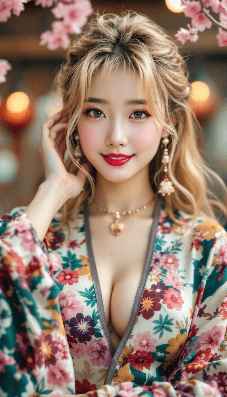 AI generated: Blond hair chines young women, gold, happy, pretty, cute --v 6.1 --ar 16:9