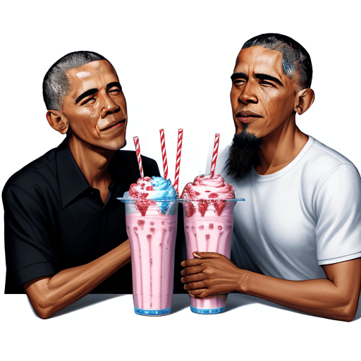AI generated: Obama and Jesus drinking milkshakes