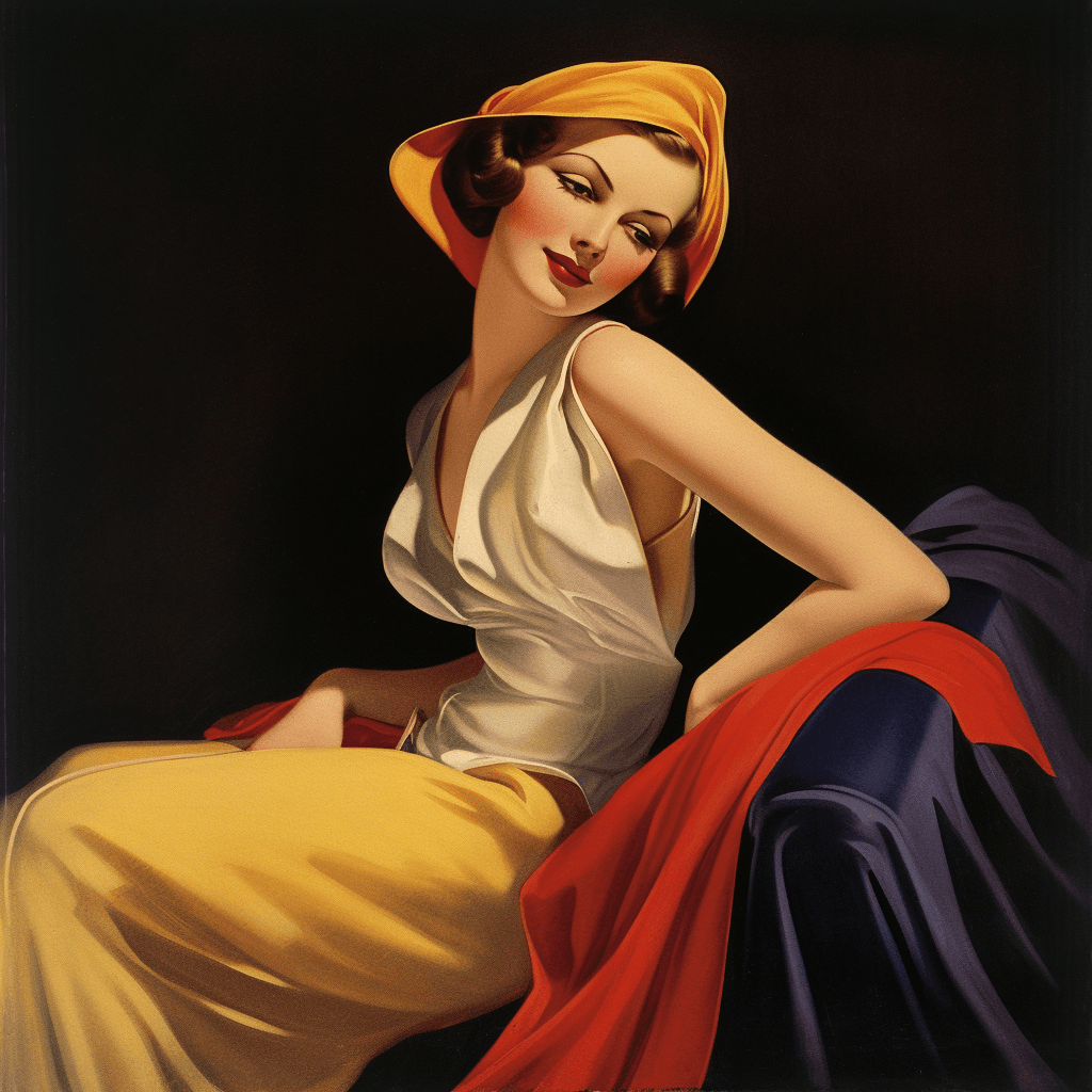 AI generated:  high fashion, perfect face, vogue 1935 --no ugly, deformed, noisy, blurry, distorted, out of focus,...