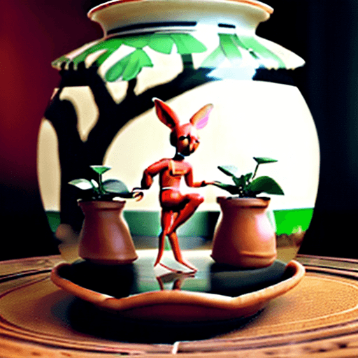 AI generated: a 4k photo of a classical greek vase in the "red-figure pottery" style sitting in a museum depicting...