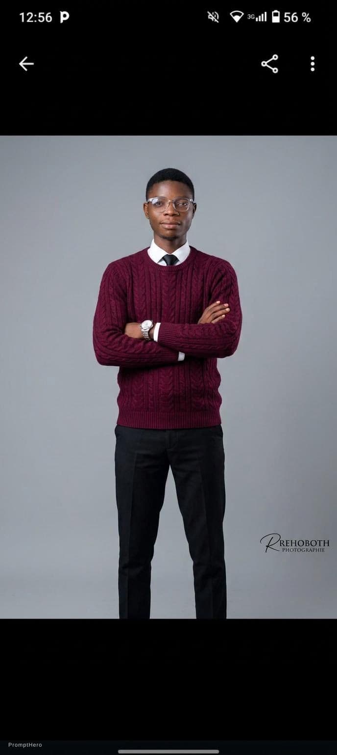 AI generated: Cinematic full-body studio portrait of a stylish tall Black man with facial features matching the re...