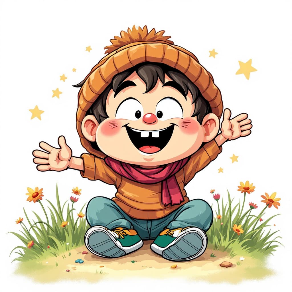 AI generated: cartoon character enjoing time