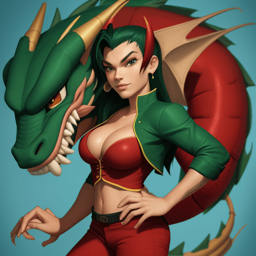 AI generated: Courtney American Dragon: Jake Long
