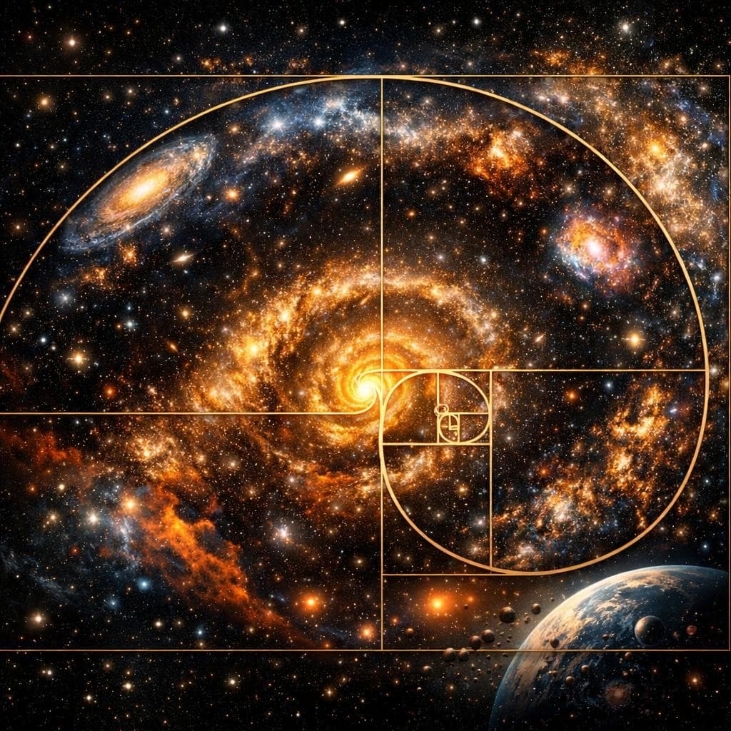 AI generated: the golden ratio in the form of our universe 