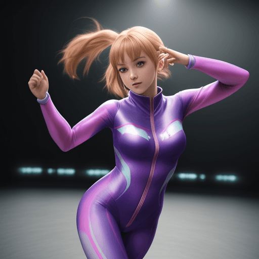 AI generated: Hyper realistic girl dancing on rokoko suit
