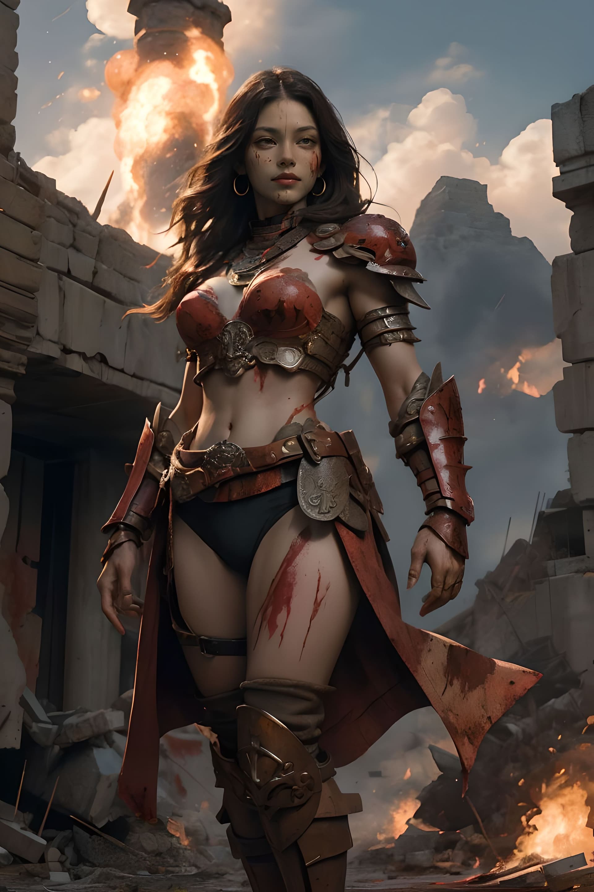 AI generated: (masterpiece:1.3), dynamic pose, ultra highres, (realistic photo:1.2), realistic skin, depth of fiel...