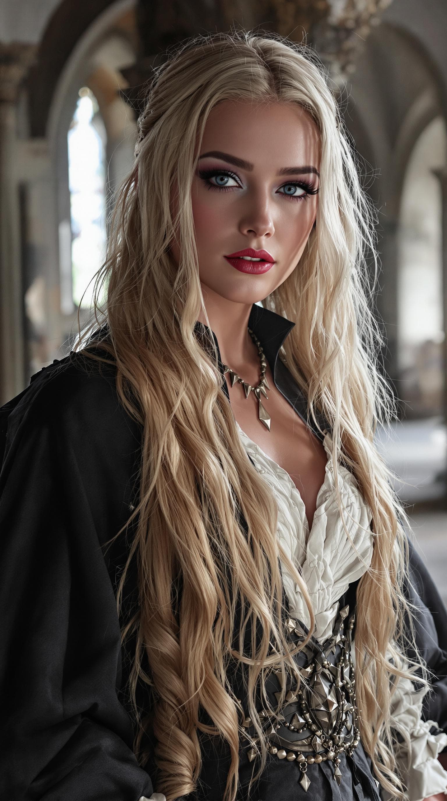AI generated: a professional photo of a exceptionally beautiful in the world, Preacher the vampire hunter (age 21)...