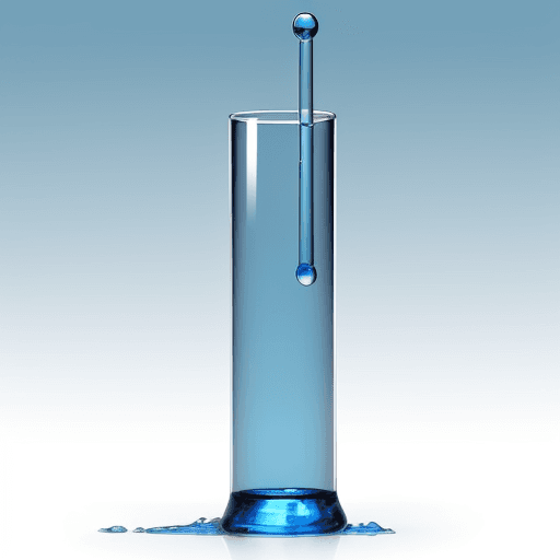 AI generated: test tube with blue solution