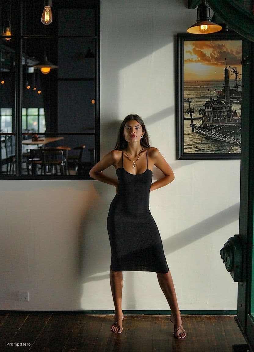 AI generated: she loves to wear revealing summer dresses , on all four