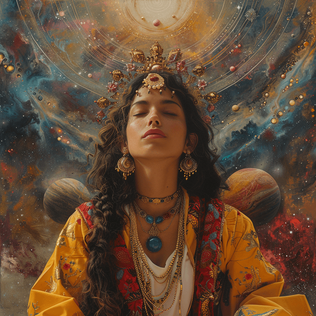 AI generated: goddess of the solar system --s 750 --v 6.0