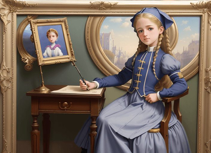 AI generated: cartoon girl in school uniform, in the style of firmin baes, lilia alvarado, y2k aesthetic, spanish ...