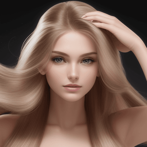 AI generated: A high-resolution photo of a model shooting for a hair shampoo product shoot.