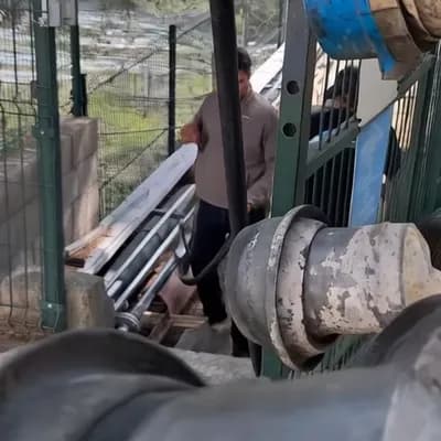 AI generated video: Que estire y saque una anaconda de diez metros y se le enrrolle