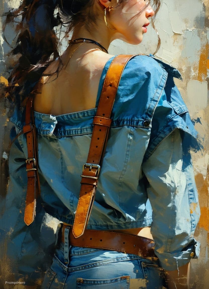 AI generated: strap girl