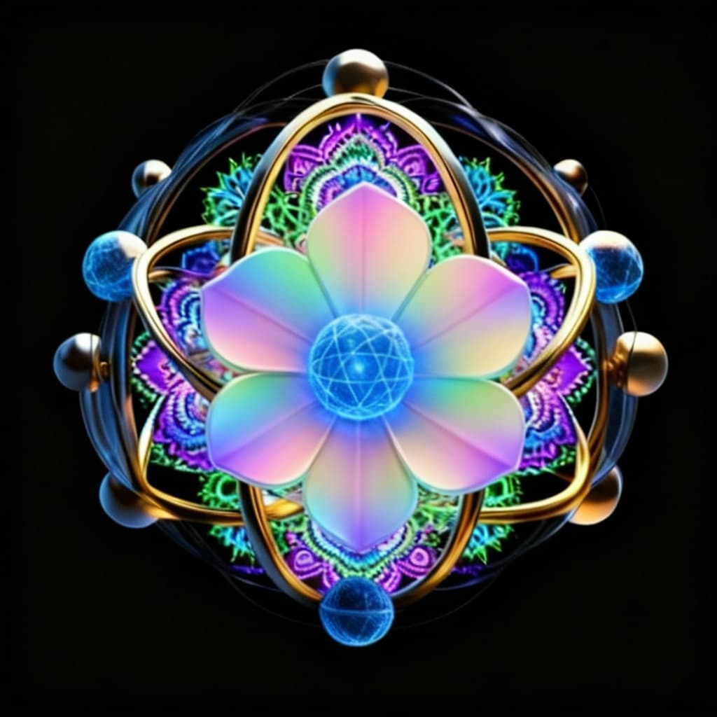 AI generated: The beauty of color and shape. The design of infinity beyond infinity, wrapped in infinity. Blend th...