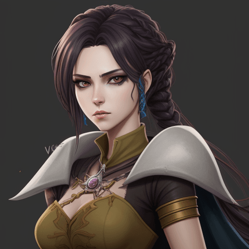 AI generated: reyna character from valorant game