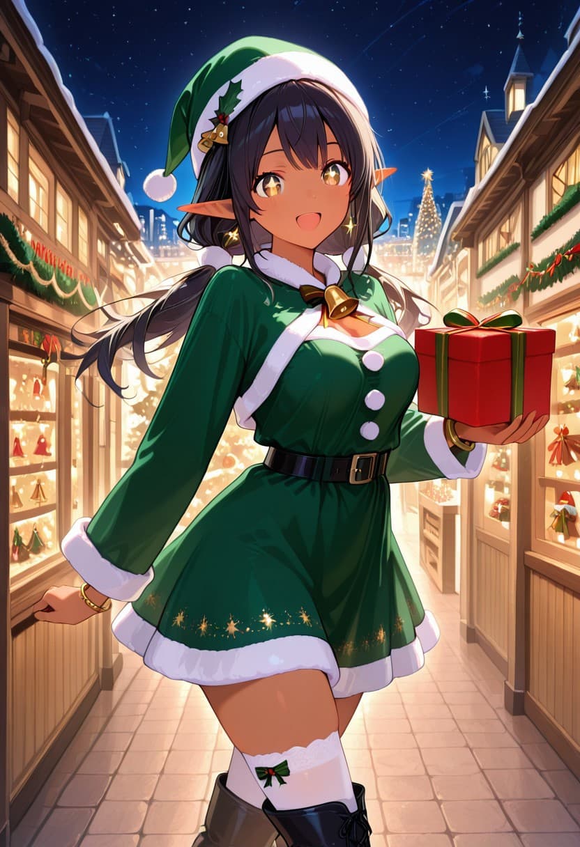 Anime Style Christmas Dresses (Santa Dress & Elf Dress)