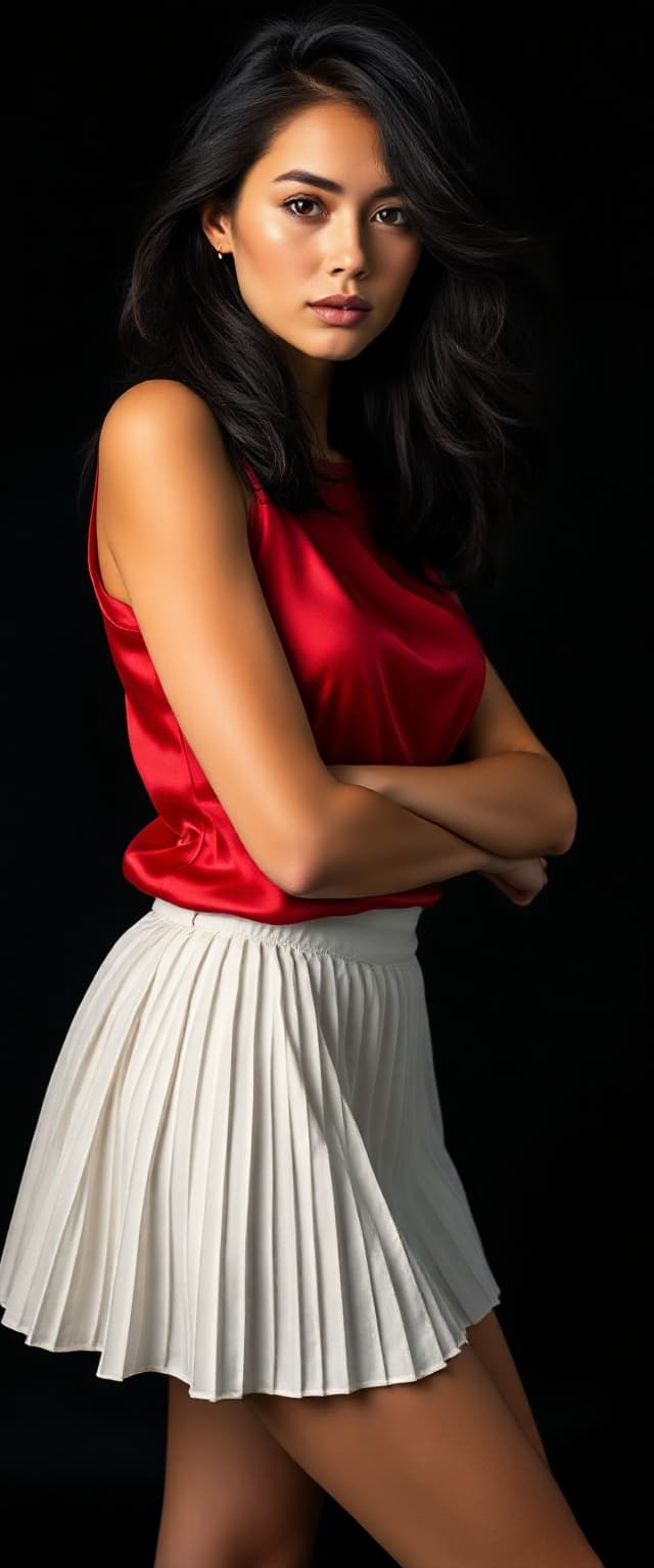 AI generated: :High resolution full-body portrait, professional photography style. Supermodel, heart shaped face. ...