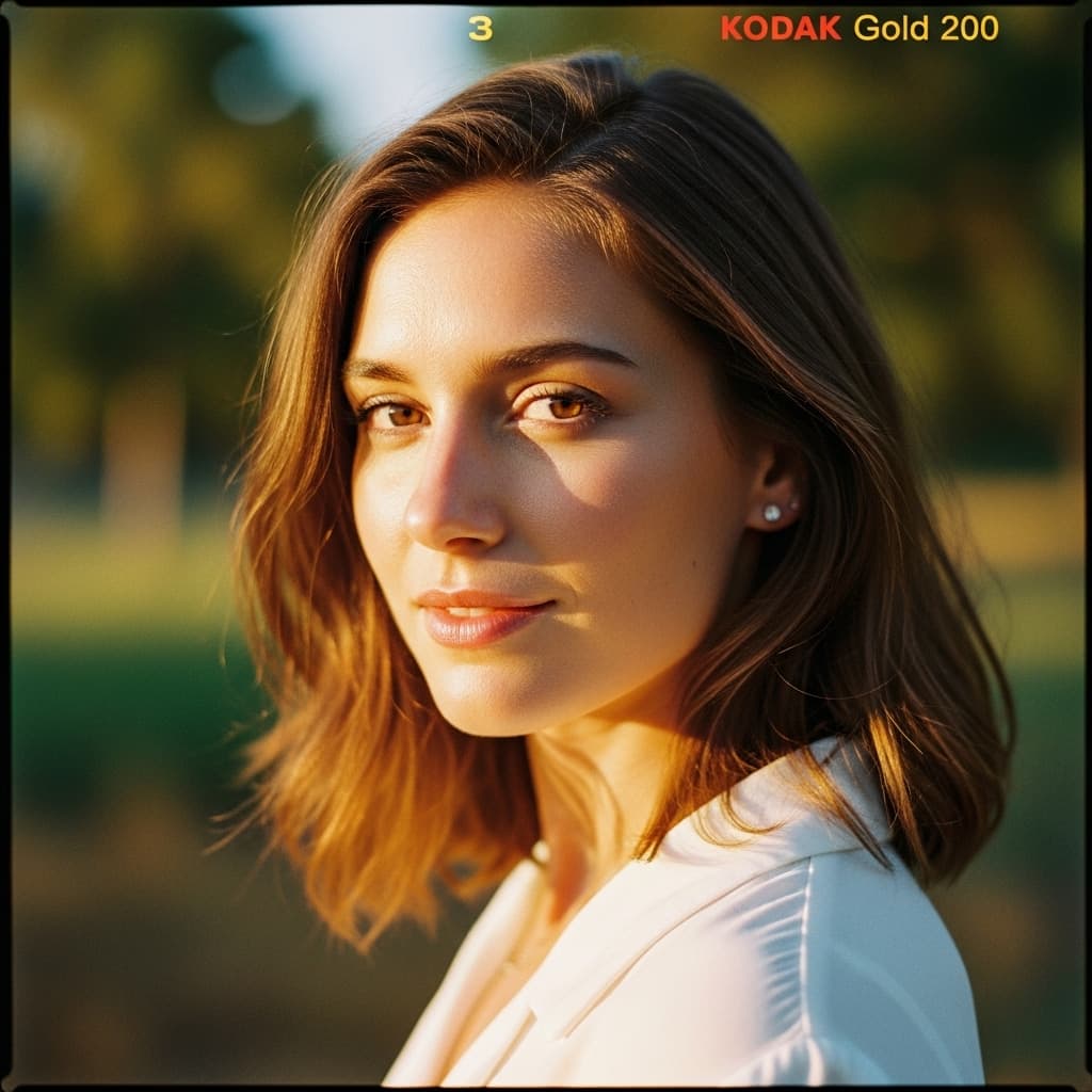 AI generated: woman, in the style of Kodak Gold 200 --no freckles 