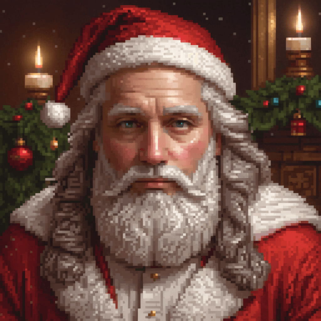 AI generated: santa claus portrait, intricate, elegant, highly detailed, trending on artstation, by Tom Bagshaw an...
