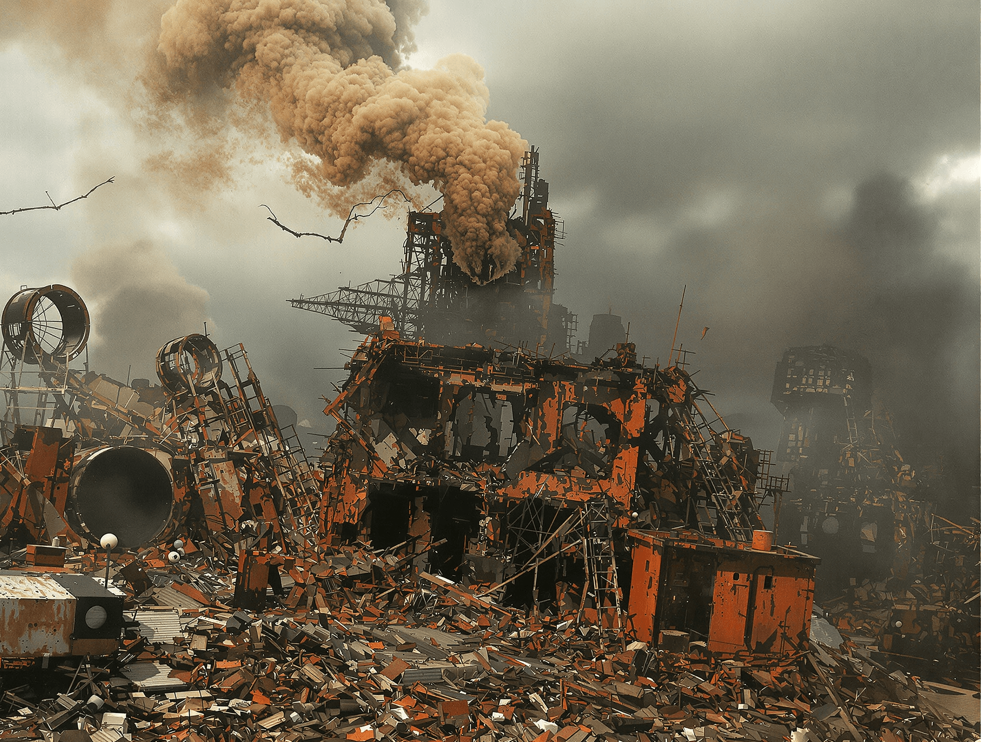 AI generated: /artprompt Sci-fi, (dystopian city imagery:1.7), unsettling, macabre, haunting, (cinematic shot:1.2)...