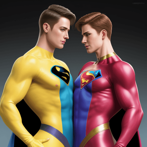 AI generated: Hyper realistic gay superheroes