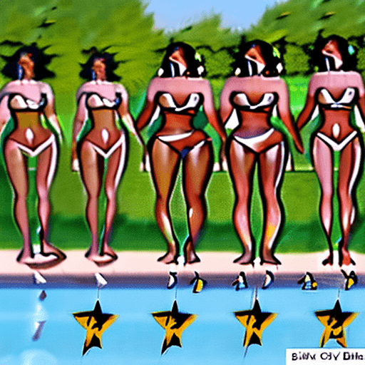 AI generated: bikini tan line,