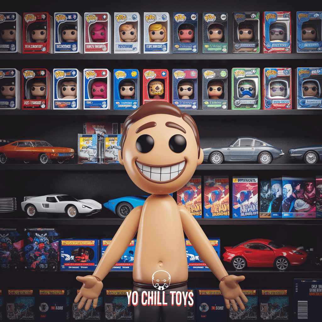 AI generated: Photo for a company logo, company is involved with trading cards, funko pops, diecast cars, action f...
