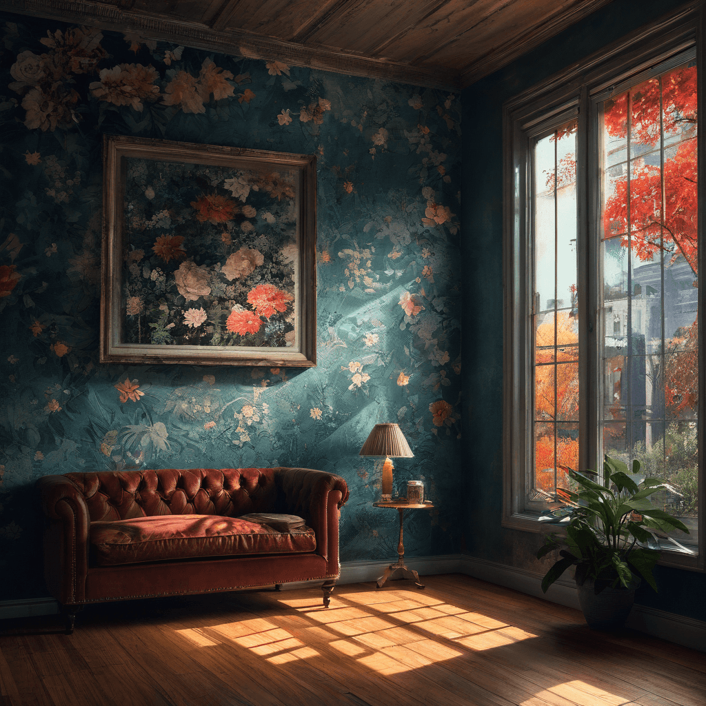 AI generated:  A moody, hyper realistic and, cinematic scene of (((young))) woman sitting on a wooden floor in a d...