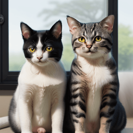 AI generated: cat dogs best friends
