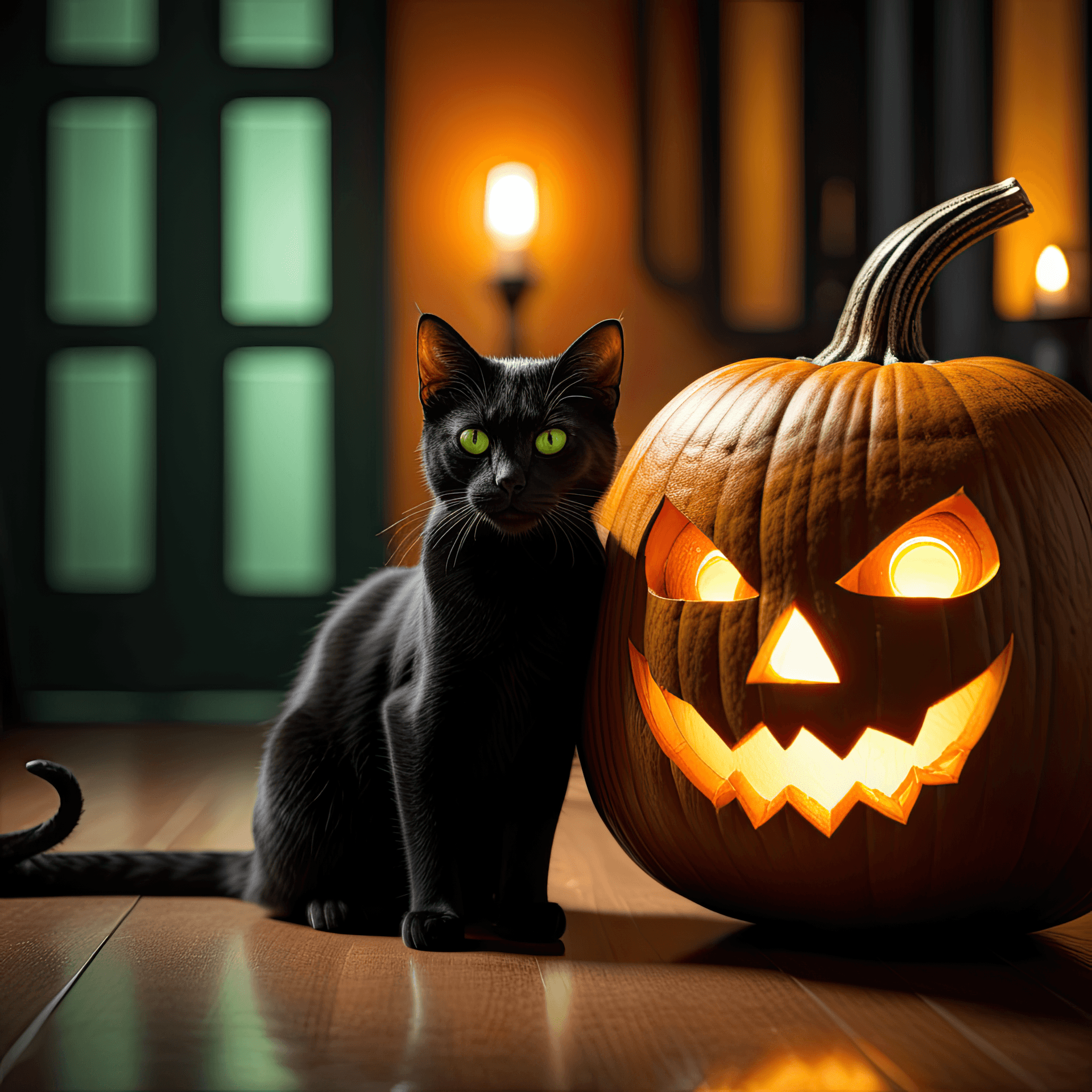 AI generated: (high quality:1.2)| (masterpiece:1.2)| (detailed:1.4)| 16K| A (meticulously carved pumpkin:1.2) with...