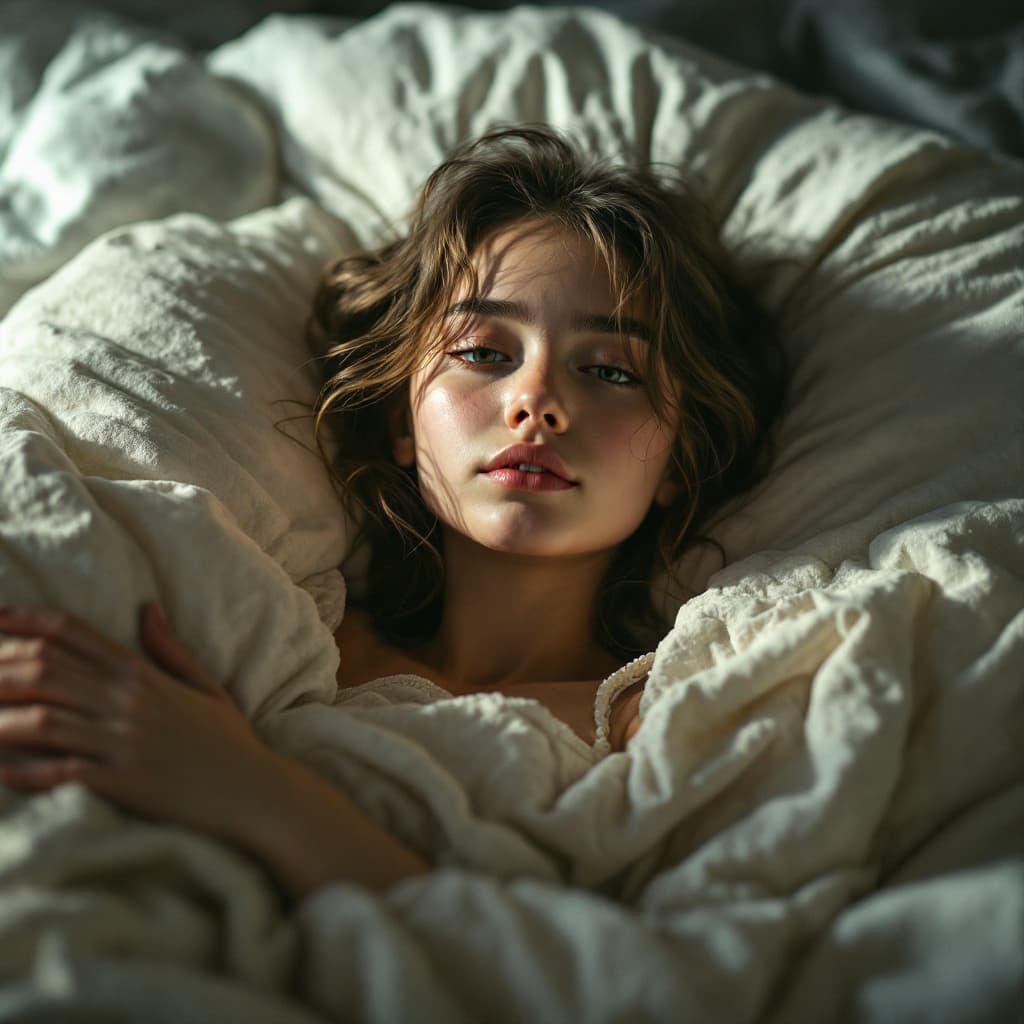 AI generated: Girl in bed