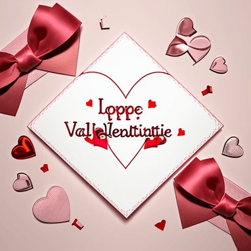 AI generated: Prompt for two love people for a valentine celebration card
