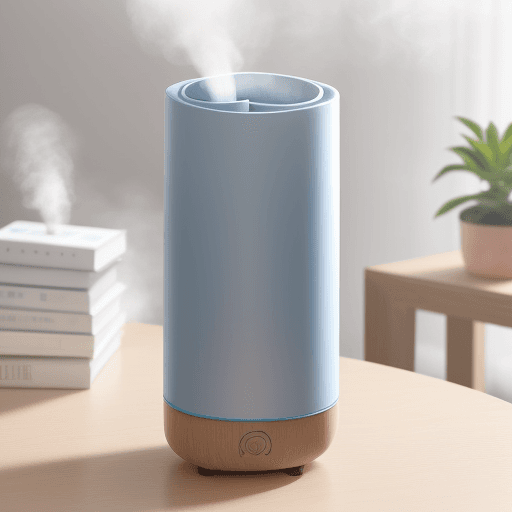 AI generated: small cylinder shaped portable humidifier picture
