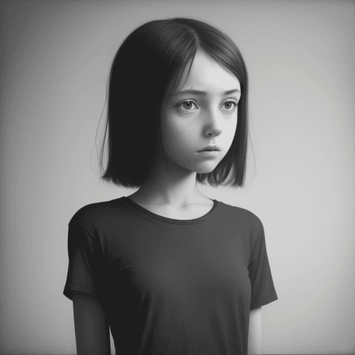 AI generated: A girl with nothing on