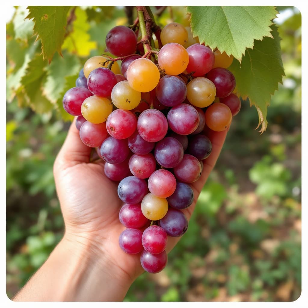 AI generated: crear varios racimos de uvas