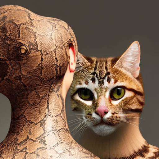 AI generated: (cat:1.1 AND male:1.7 AND snake:1.1) head, anthropomorphic humanoid body, full body, high detail, co...