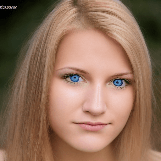 AI generated: High resolution face, 20 years old, Dutch female, blond, cute