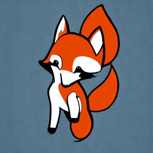AI generated: logo fox chibi tiny