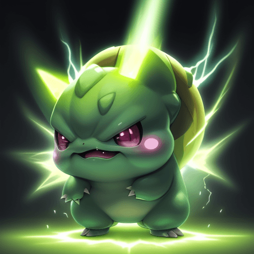 AI generated: pokemon wallpaper, Bulbasur, hd background, in the style of chiaroscuro technique, suehiro maruo, en...