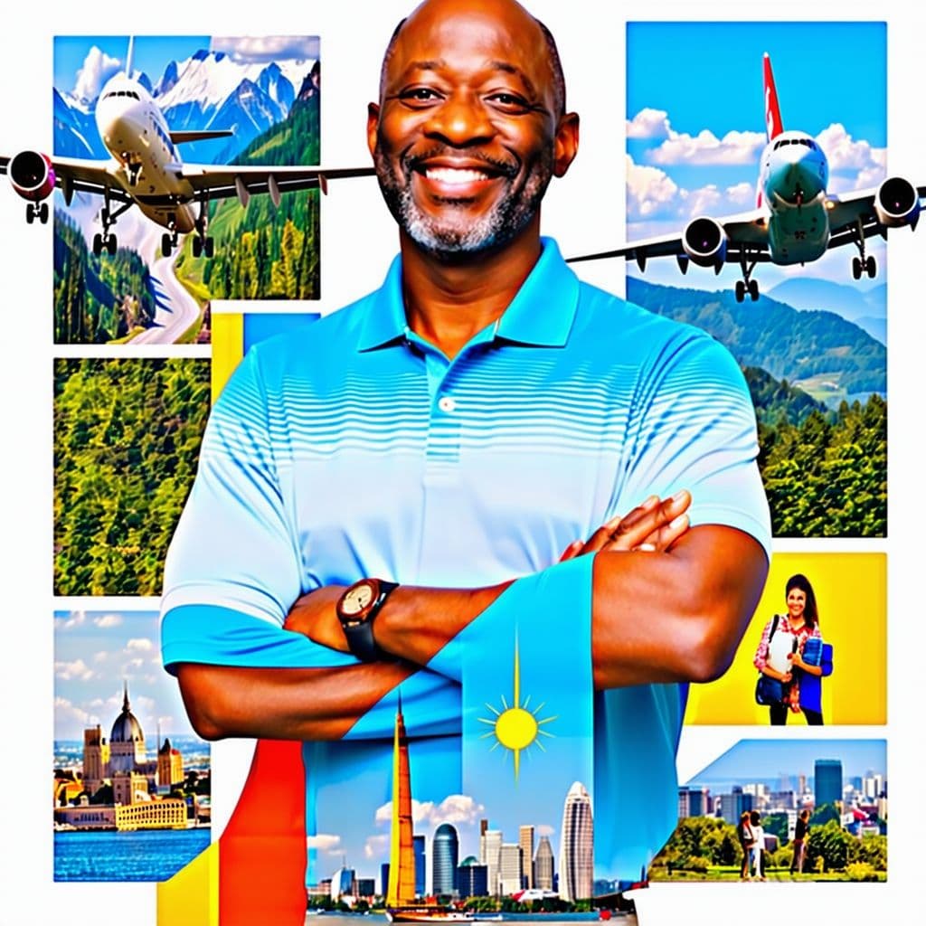 AI generated: Create a vibrant, motivational collage-style poster that prominently features Coach Leotis Hightower...