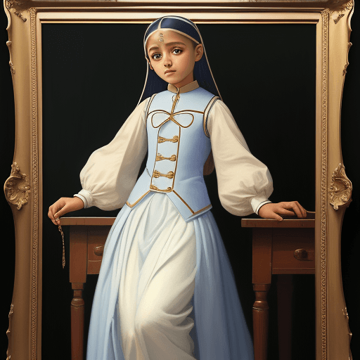 AI generated: cartoon girl in school uniform, in the style of firmin baes, lilia alvarado, y2k aesthetic, indian p...