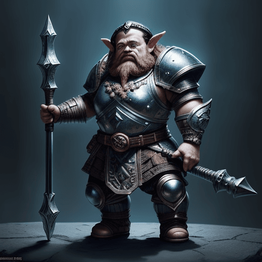 AI generated: dwarf, swinging a big weapon ,full body armor with helmet,, ultra-detailed, cinematic, perfect, epic...