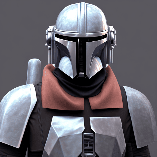 AI generated: portrait, cyberpunk mandalorian, futuristic, highly detailed, made with blender --v 4