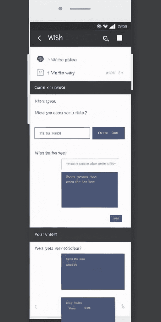 AI generated: Design a screen of a mobile app screen that serves as the page of the Wishlist app. The app should a...