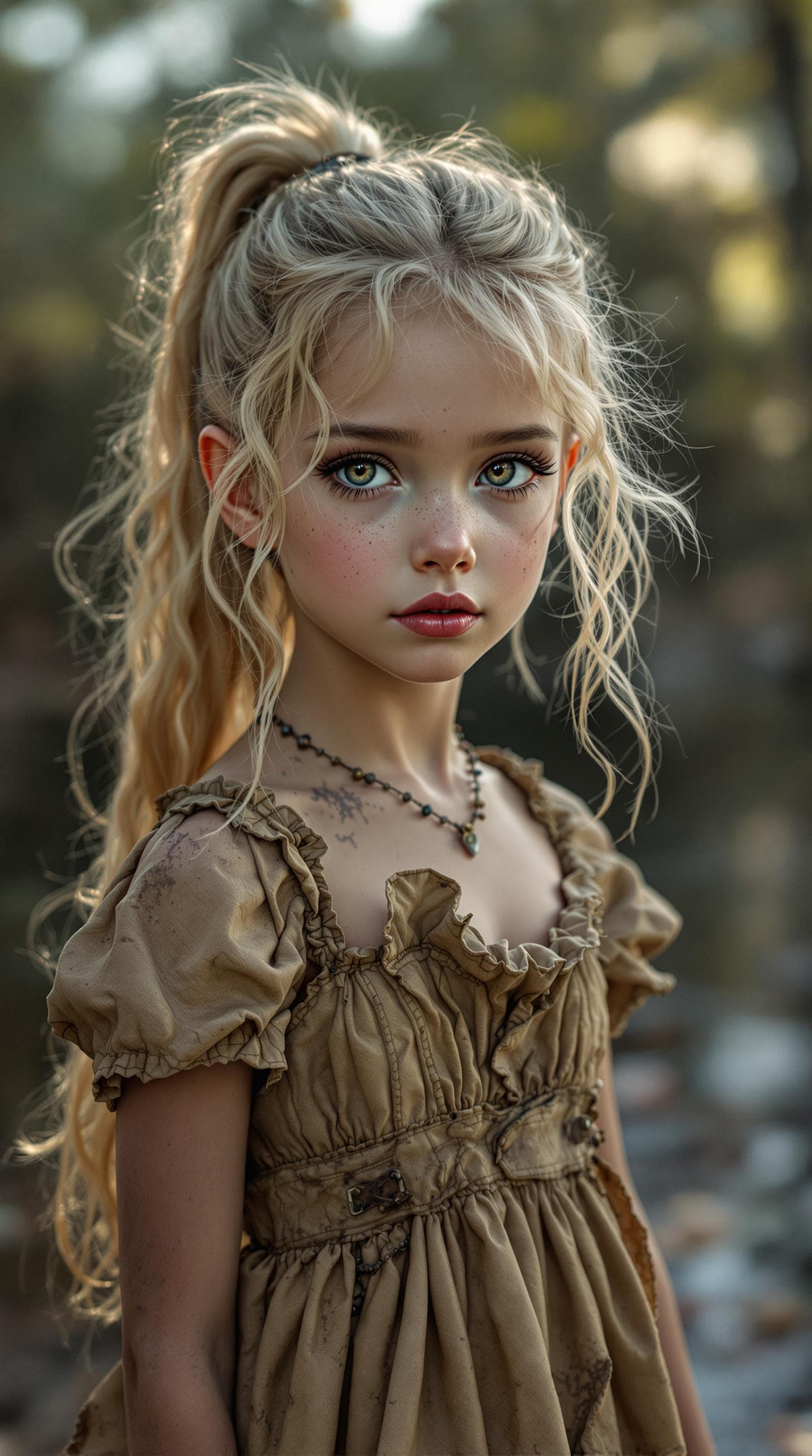 AI generated: a professional photo of a exceptionally beautiful girl in the world (age 7), (seven year old) highly...