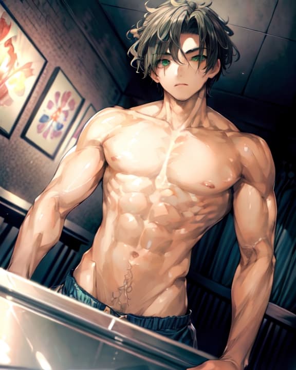 AI generated: (1boy:2), (masterpiece, best quality:1.5), <lora:add_detail:1>, <lora:ishikei_v0.1:1> , <lora:ShinyO...
