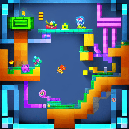 AI generated: geometry dash level , studiopolis from sonic mania in platformer mode