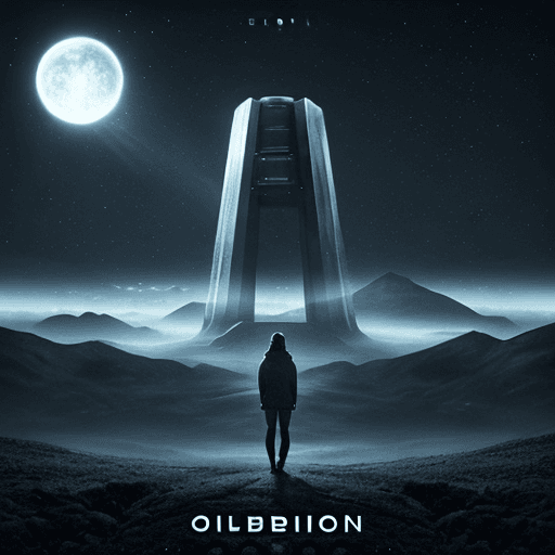 AI generated: melodic techno artwork for a song called oblivion, variation
