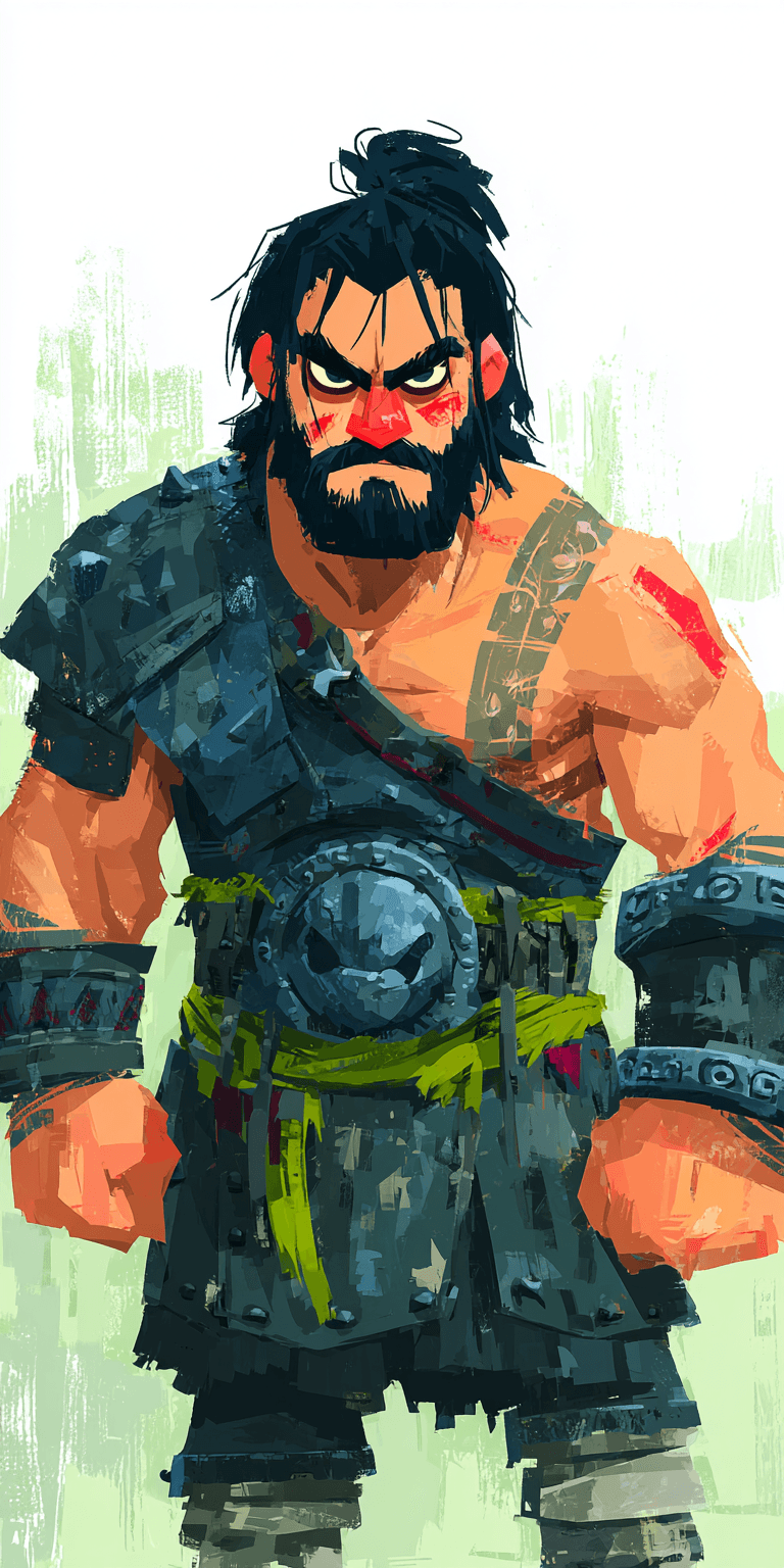 AI generated: Barbarian, in the style of Dungeons & Dragons --chaos 75 --ar 1:2 --sref 3968561309 --profile x3fq9u...